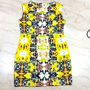 Aztec print yellow dress